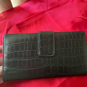 Black wallet with coin purse